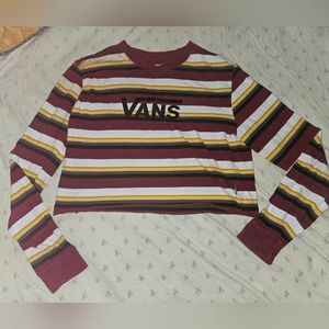 4/$20- VANS Crop long sleeve stripe
